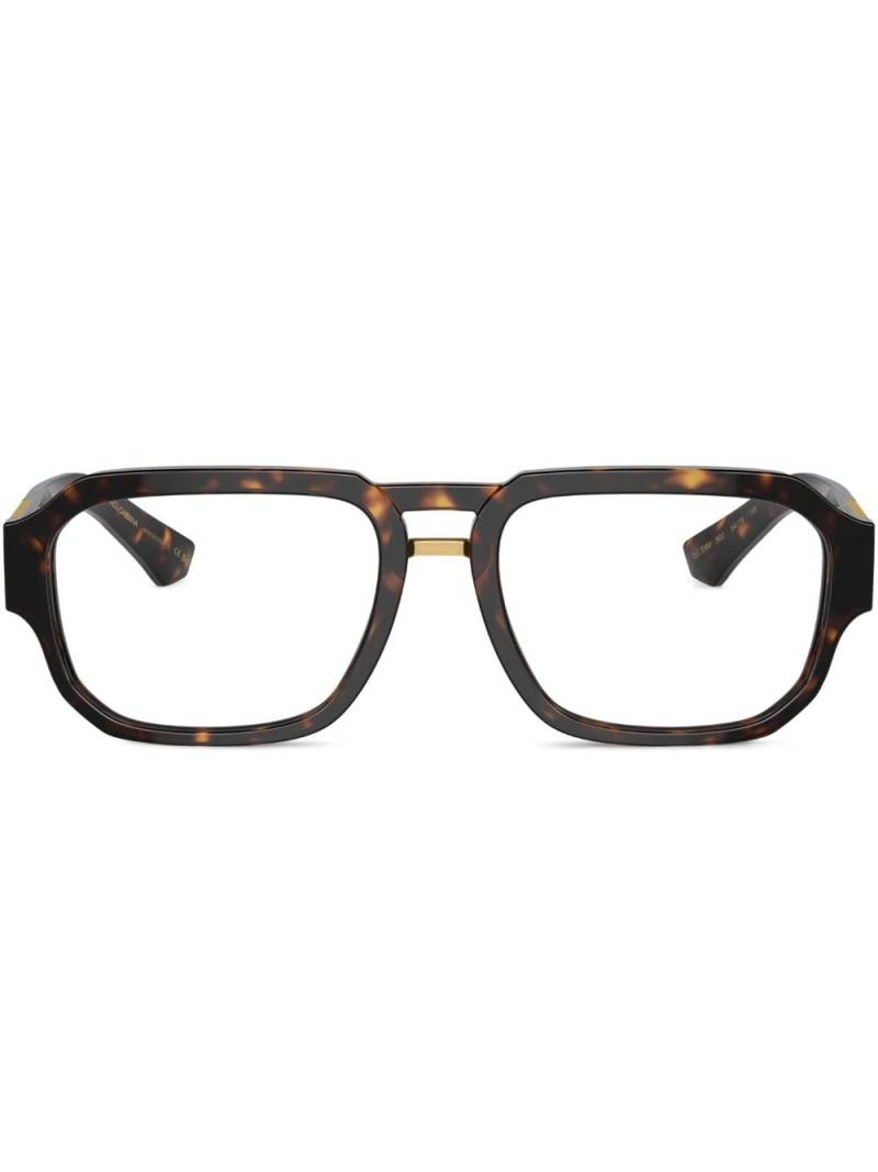 Dolce & Gabbana Eyewear DG3389 pilot-frame glasses - Brown von Dolce & Gabbana Eyewear