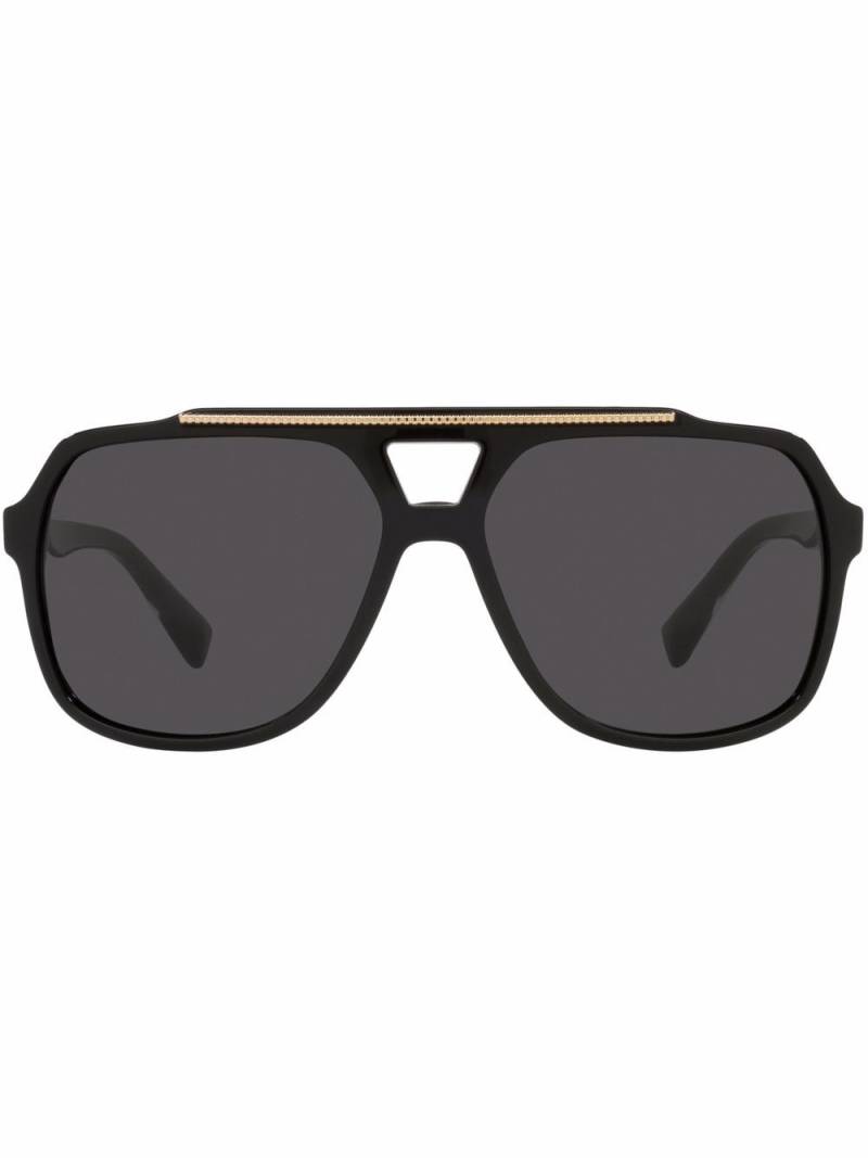 Dolce & Gabbana Eyewear DG4388 pilot-frame sunglasses - Black von Dolce & Gabbana Eyewear