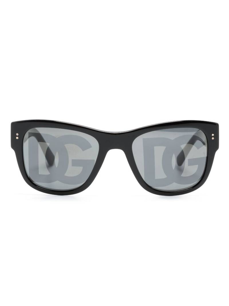 Dolce & Gabbana Eyewear Domenico logo-print tinted sunglasses - Black von Dolce & Gabbana Eyewear