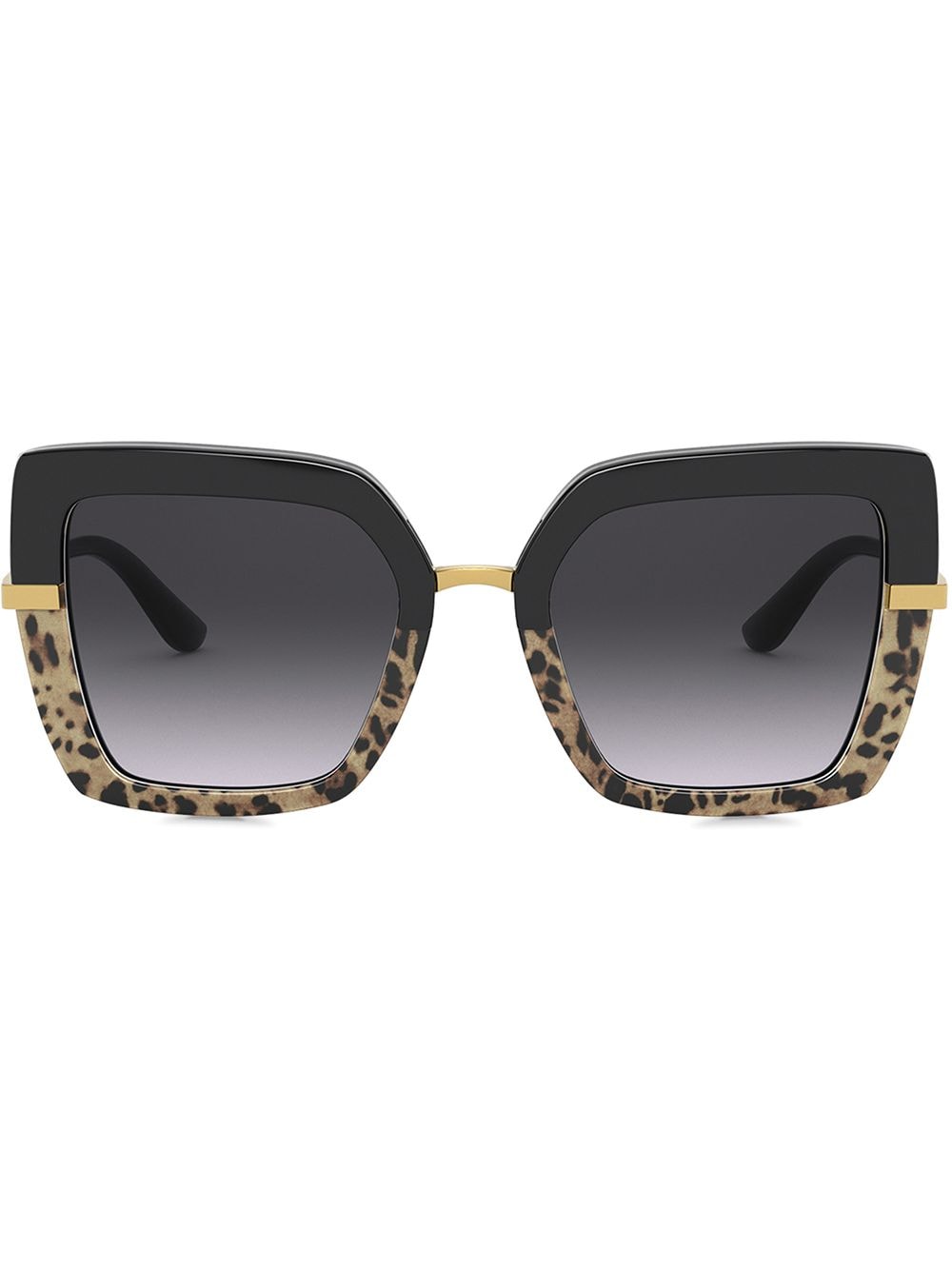 Dolce & Gabbana Eyewear Half Print square-frame sunglasses - Black von Dolce & Gabbana Eyewear