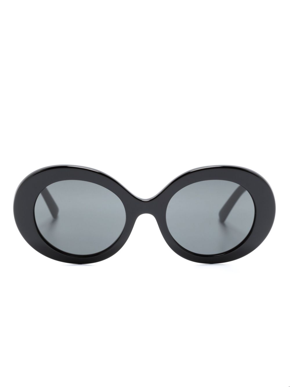 Dolce & Gabbana Eyewear Logo oval-frame sunglasses - Black von Dolce & Gabbana Eyewear