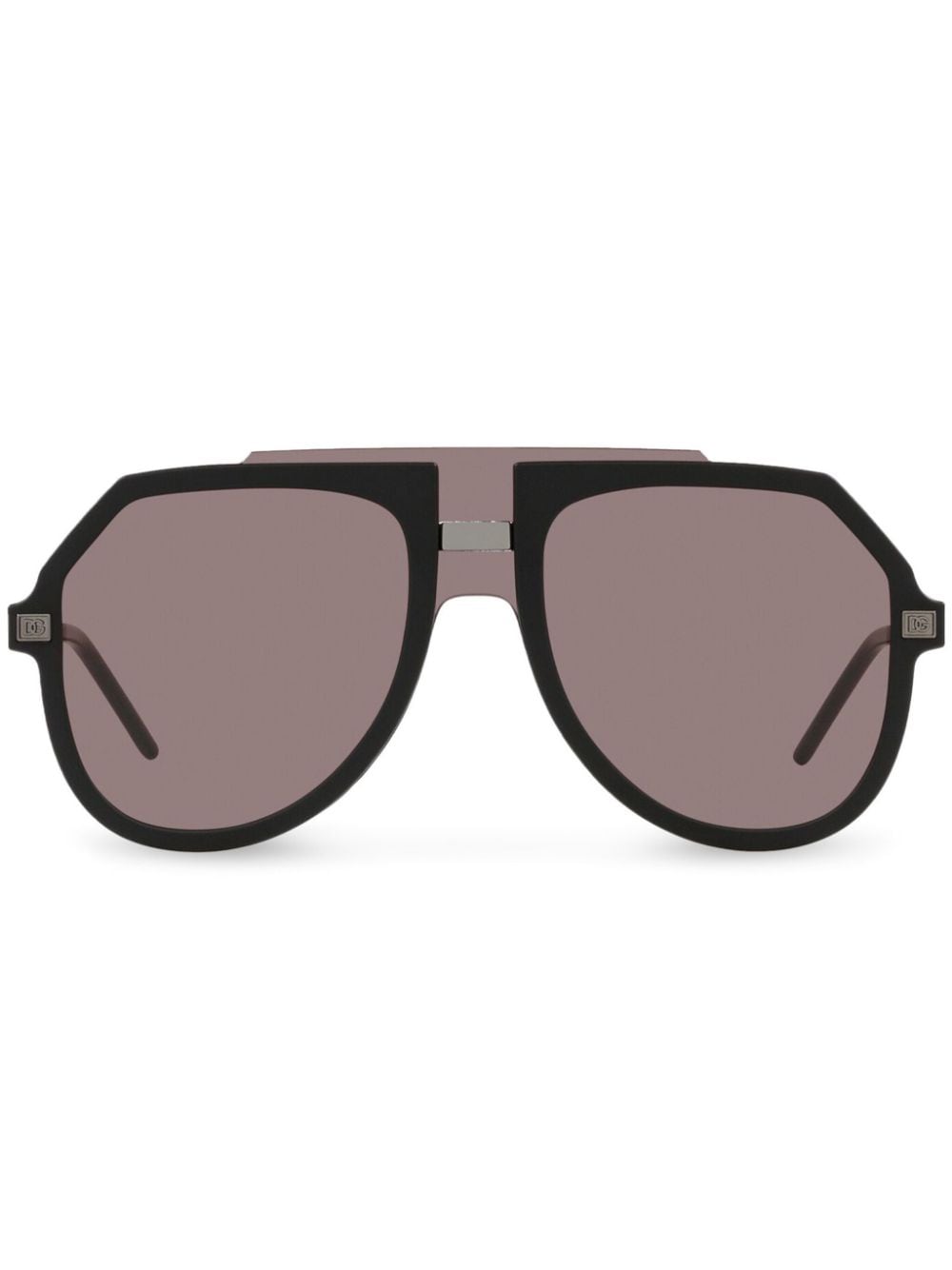 Dolce & Gabbana Eyewear Lusso Sartoriale pilot-frame sunglasses - Black von Dolce & Gabbana Eyewear