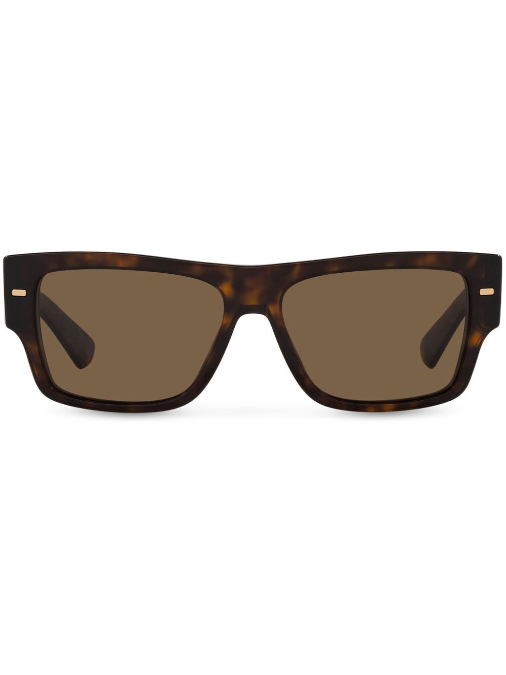 Dolce & Gabbana Eyewear Lusso Sartoriale rectangle-frame sunglasses - Brown von Dolce & Gabbana Eyewear