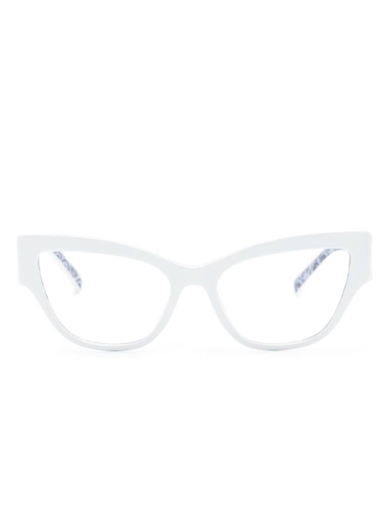 Dolce & Gabbana Eyewear New Print cat-eye glasses - White von Dolce & Gabbana Eyewear