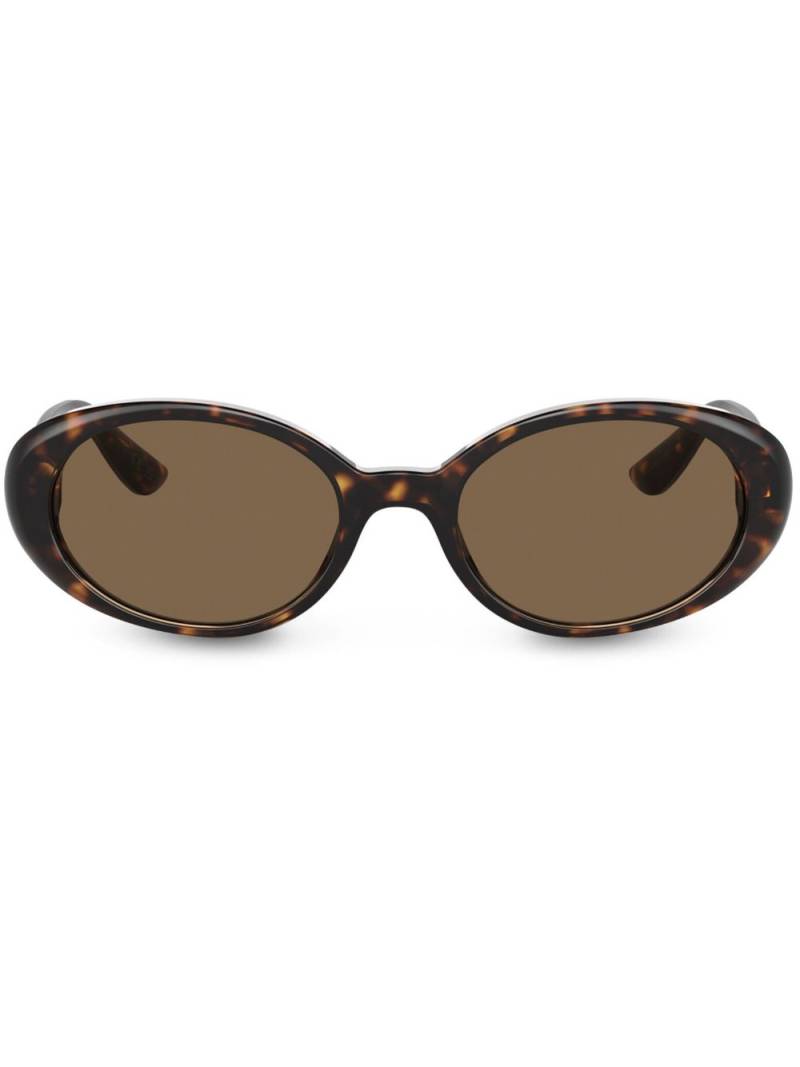 Dolce & Gabbana Eyewear Re-Edition DNA oval-frame sunglasses - Brown von Dolce & Gabbana Eyewear