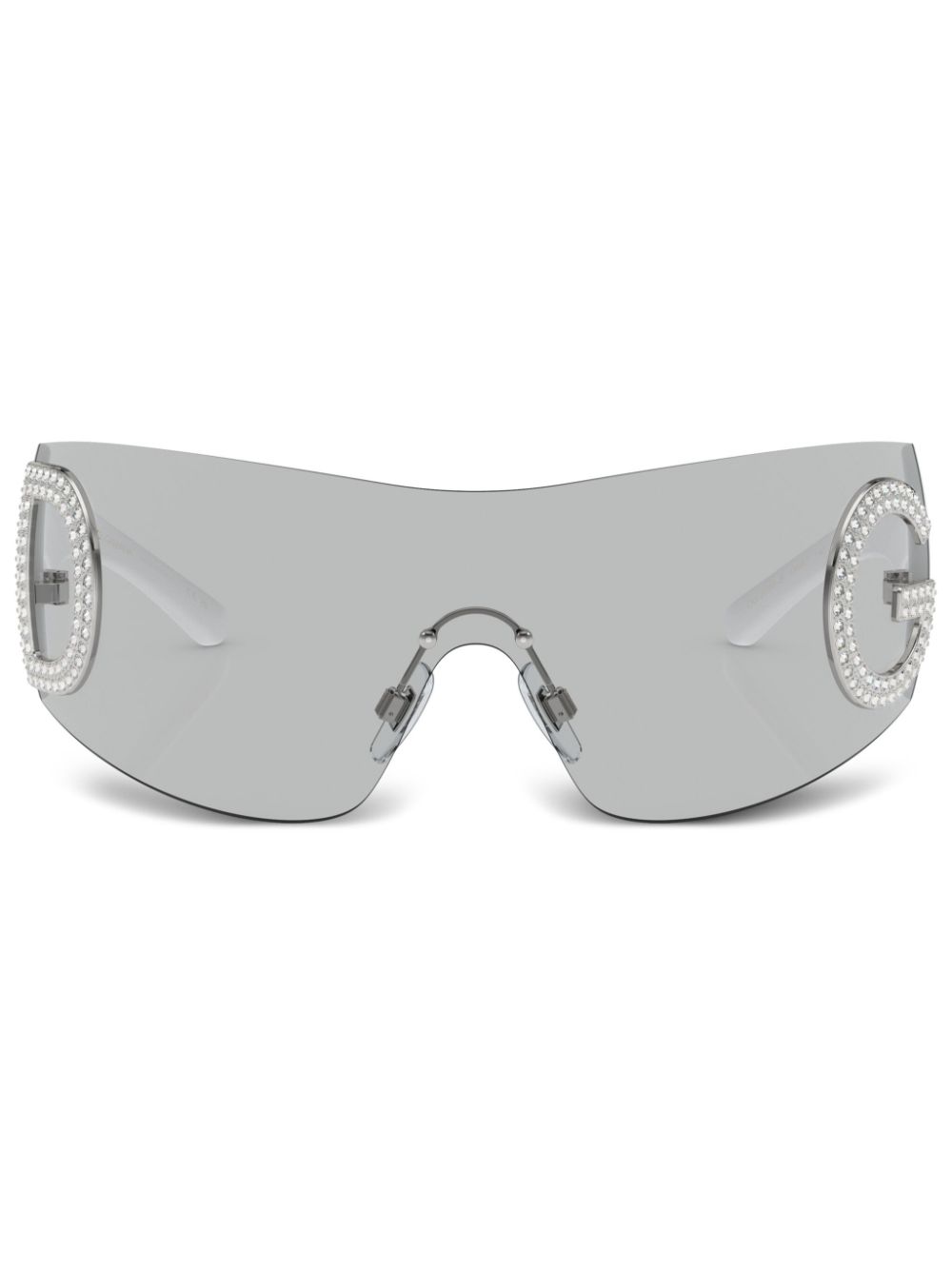 Dolce & Gabbana Eyewear Re-Edition shield-frame sunglasses - Grey von Dolce & Gabbana Eyewear