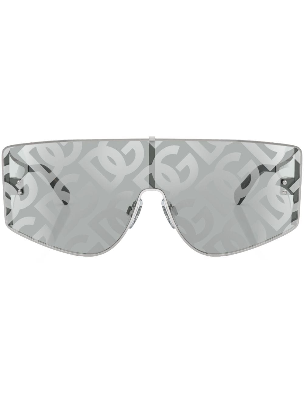 Dolce & Gabbana Eyewear Sharped mask-frame sunglasses - Silver von Dolce & Gabbana Eyewear