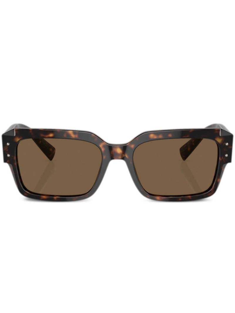 Dolce & Gabbana Eyewear Sharped rectangle-frame sunglasses - Brown von Dolce & Gabbana Eyewear