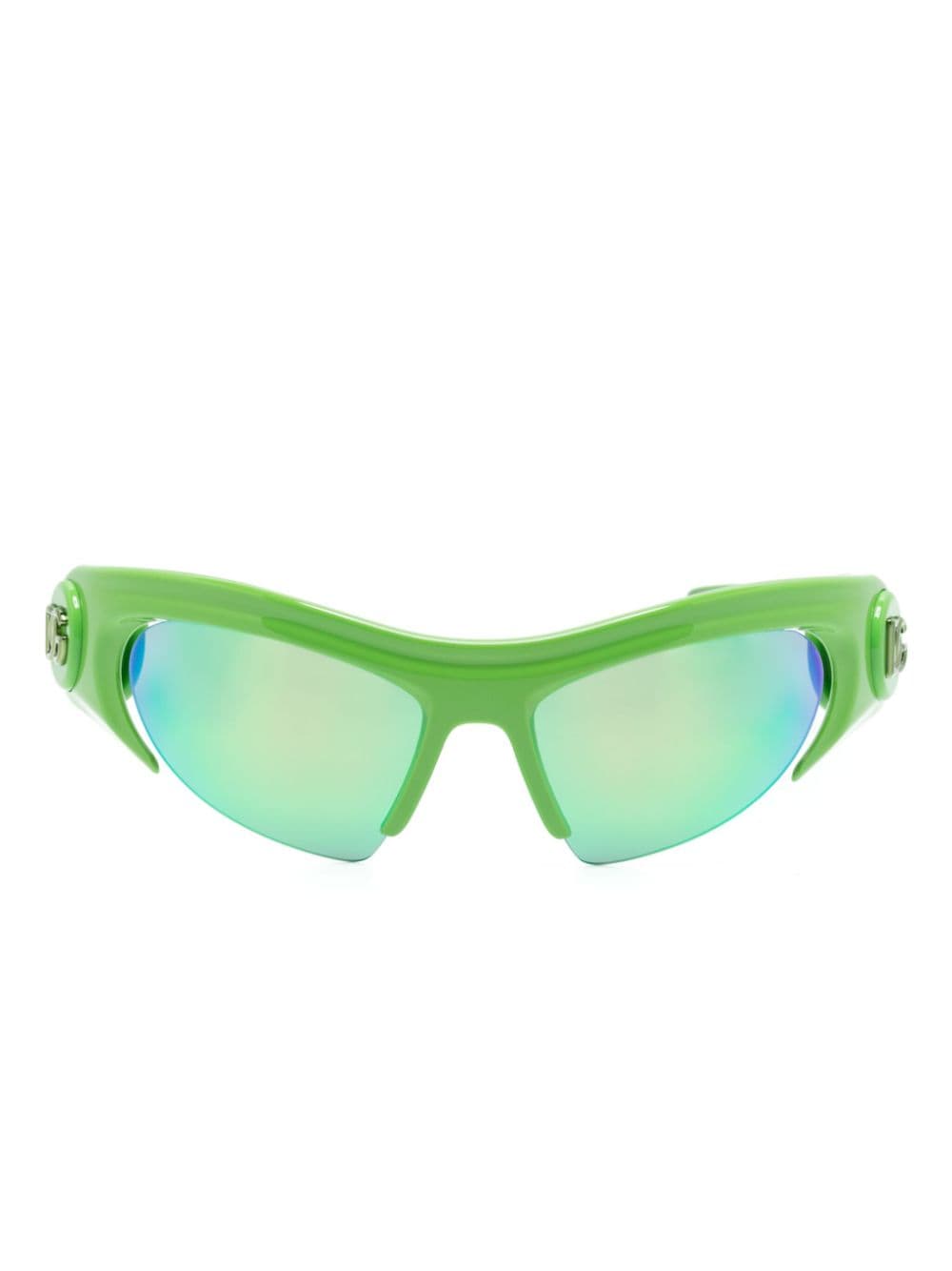 Dolce & Gabbana Eyewear Toy wraparound-frame sunglasses - Green von Dolce & Gabbana Eyewear