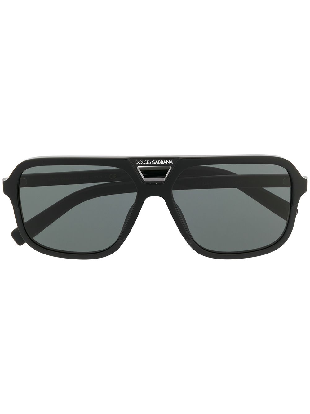 Dolce & Gabbana Eyewear aviator frame logo sunglasses - Black von Dolce & Gabbana Eyewear