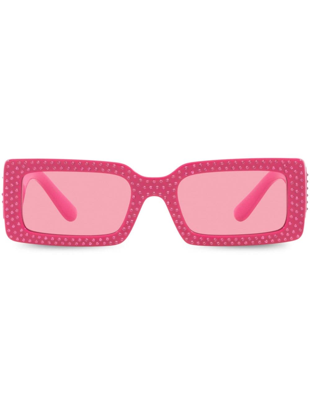 Dolce & Gabbana Eyewear crystal-embellished rectangle-frame sunglasses - Pink von Dolce & Gabbana Eyewear