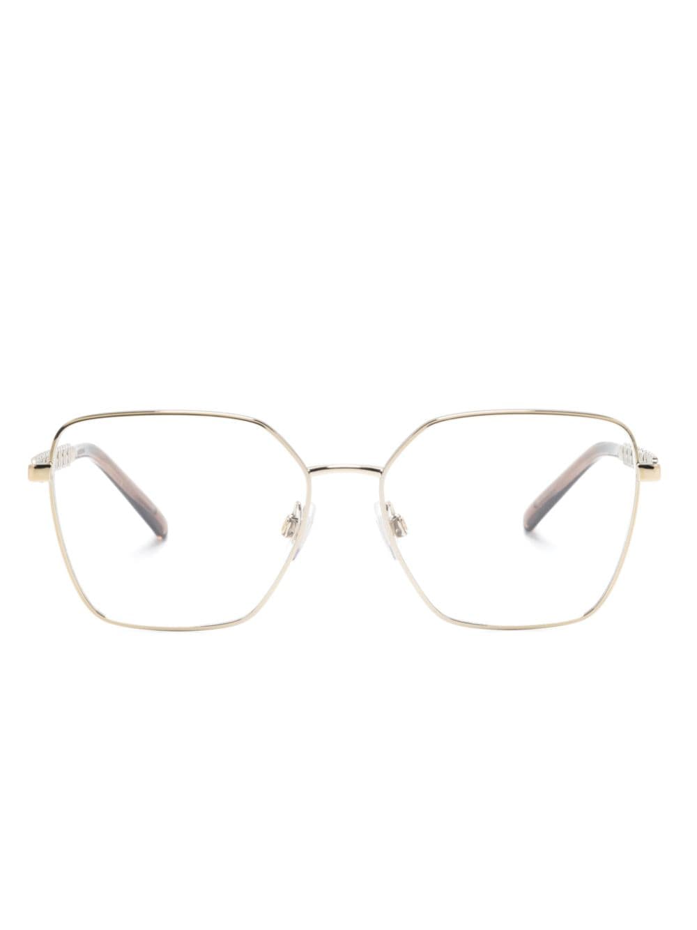 Dolce & Gabbana Eyewear geometric-frame glasses - Gold von Dolce & Gabbana Eyewear