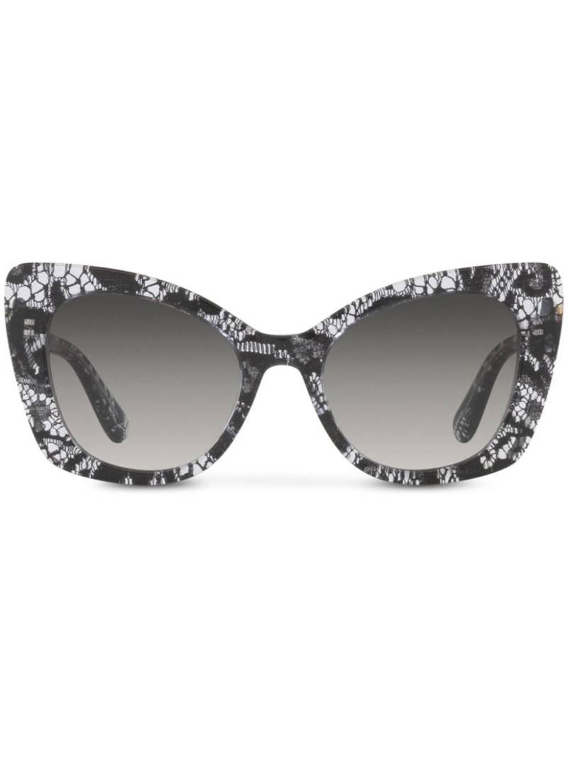 Dolce & Gabbana Eyewear lace-print cat-eye frame sunglasses - Black von Dolce & Gabbana Eyewear