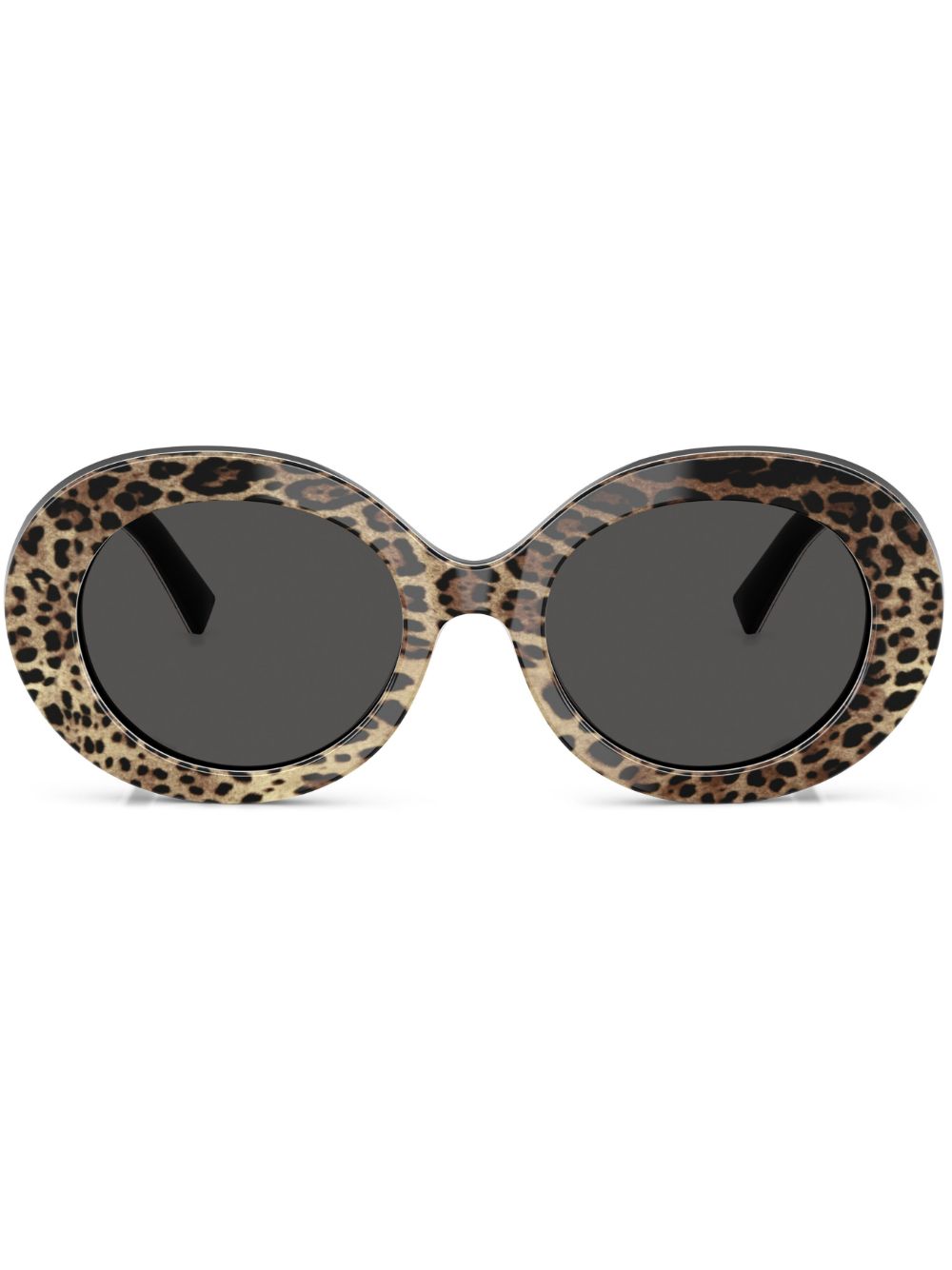 Dolce & Gabbana Eyewear leopard-print round-frame sunglasses - Brown von Dolce & Gabbana Eyewear