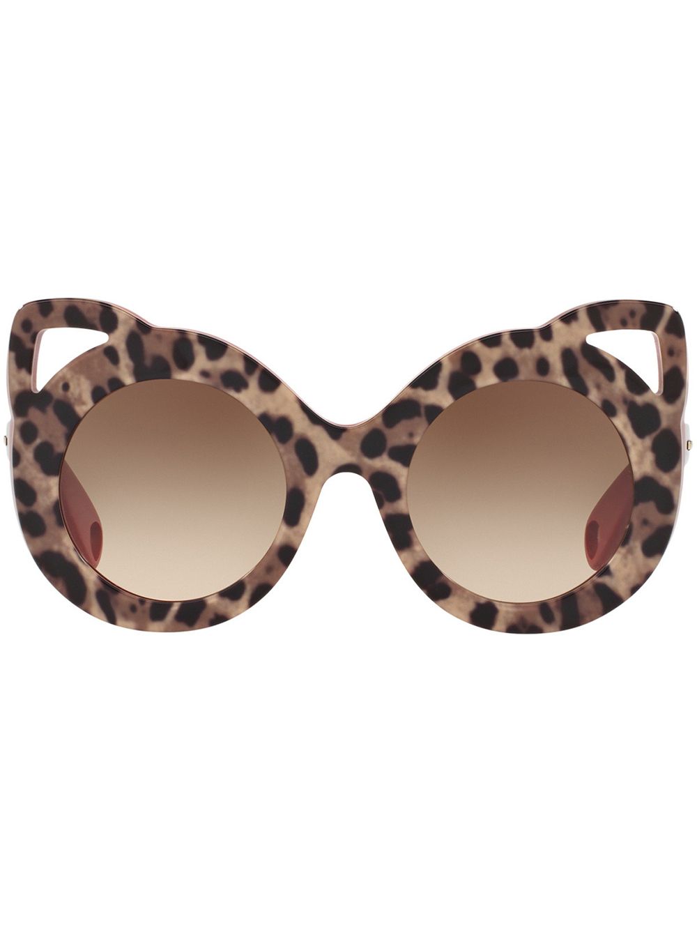 Dolce & Gabbana Eyewear leopard-print round-frame sunglasses - Brown von Dolce & Gabbana Eyewear