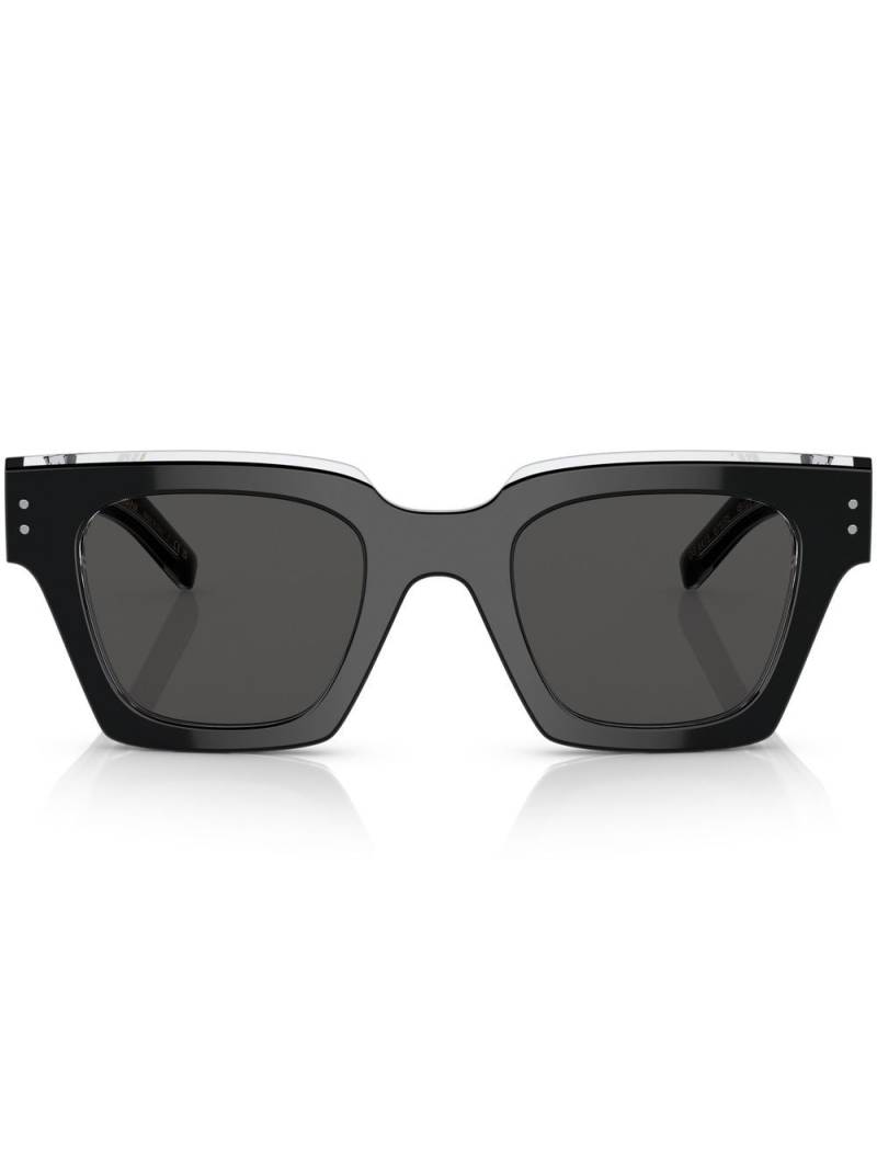 Dolce & Gabbana Eyewear logo-arm detail sunglasses - Black von Dolce & Gabbana Eyewear