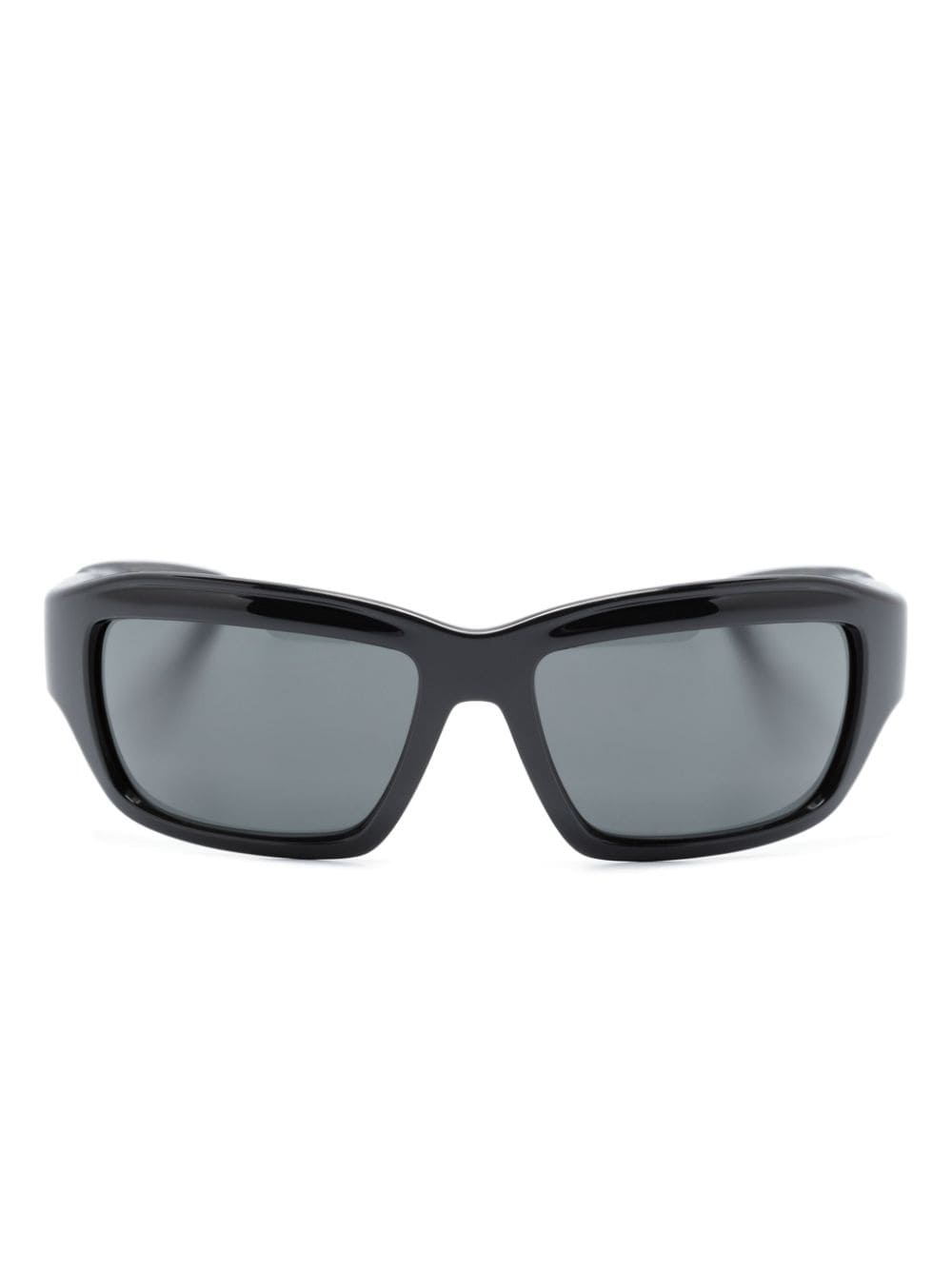 Dolce & Gabbana Eyewear logo-embossed rectangle-frame sunglasses - Black von Dolce & Gabbana Eyewear