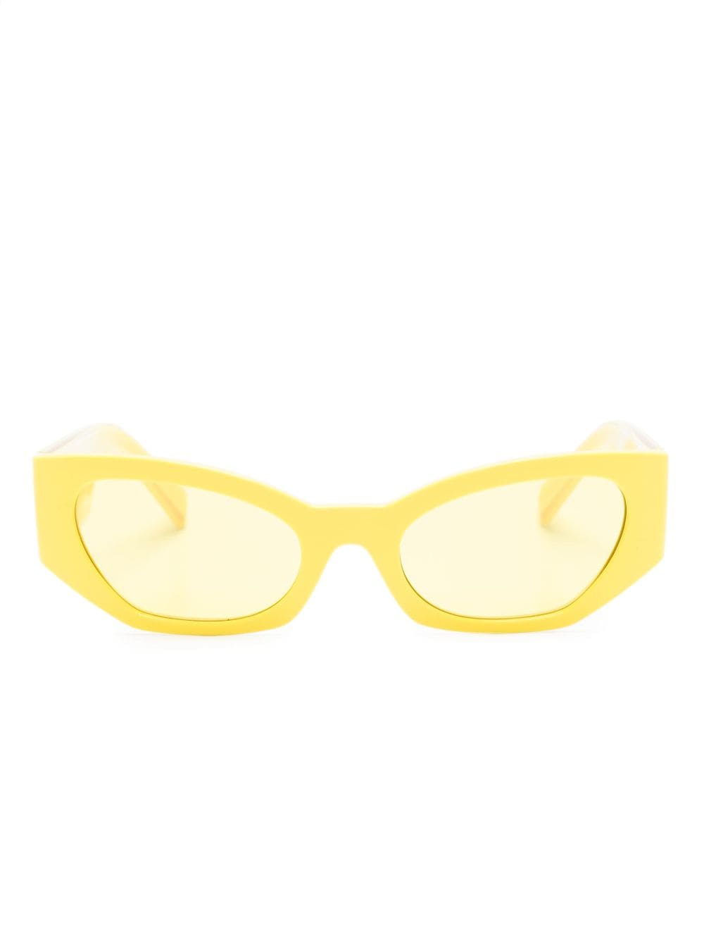 Dolce & Gabbana Eyewear logo-engraved cat-eye-frame sunglasses - Yellow von Dolce & Gabbana Eyewear