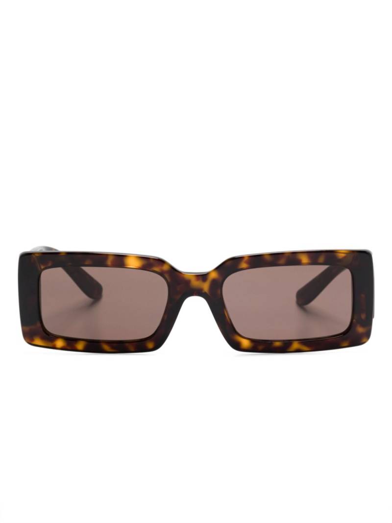 Dolce & Gabbana Eyewear logo-engraved sunglasses - Brown von Dolce & Gabbana Eyewear