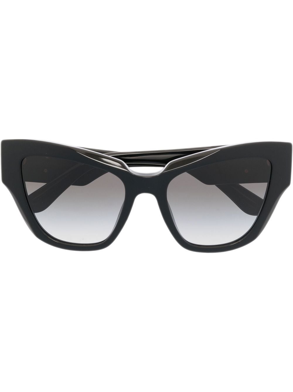 Dolce & Gabbana Eyewear logo-plaque butterfly-frame sunglasses - Black von Dolce & Gabbana Eyewear