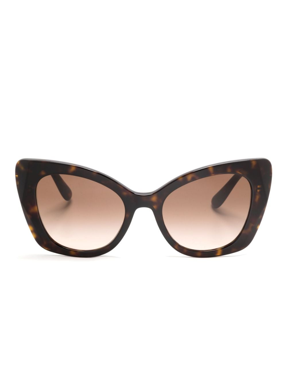 Dolce & Gabbana Eyewear logo-plaque butterfly-frame sunglasses - Brown von Dolce & Gabbana Eyewear