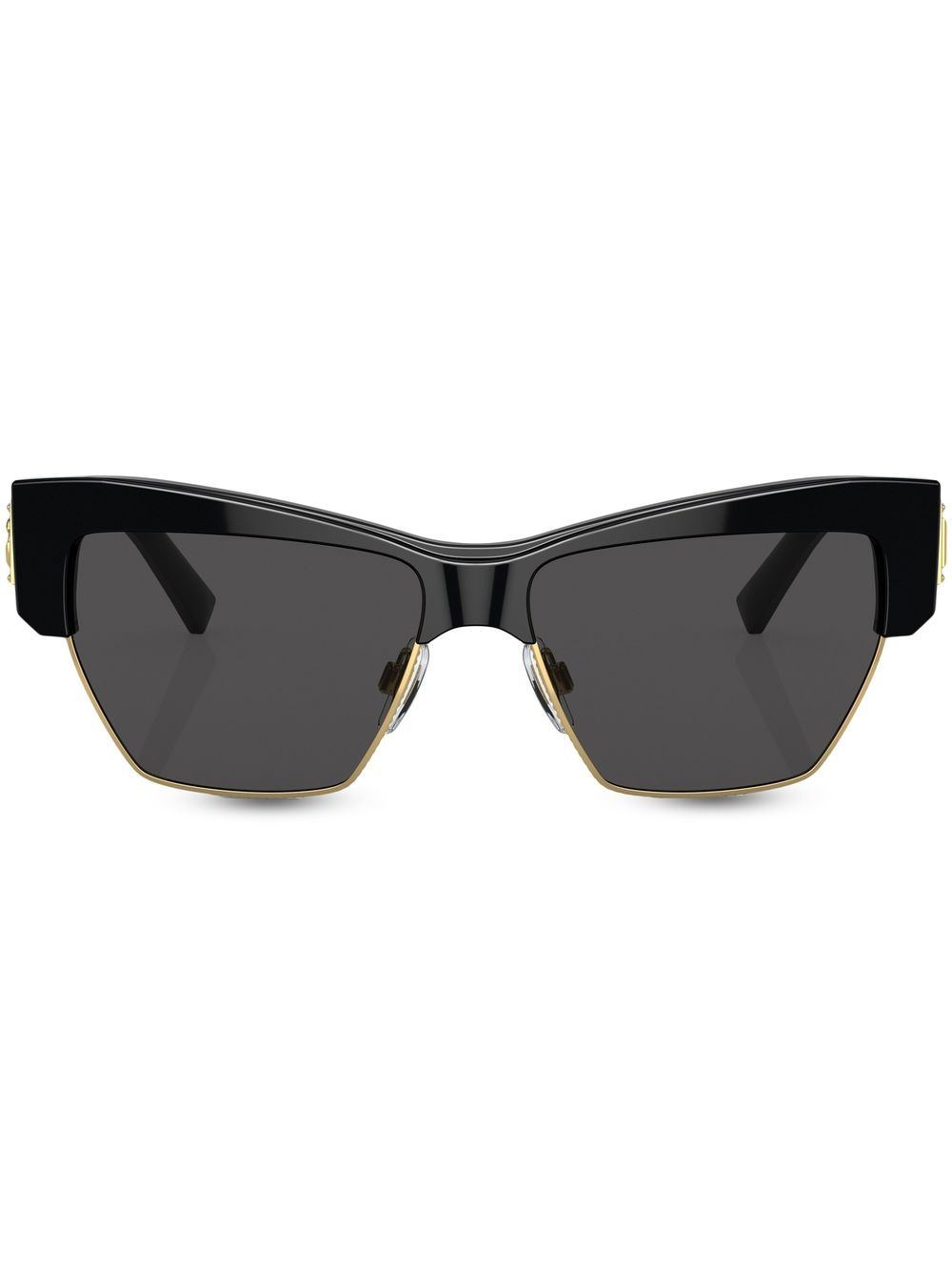 Dolce & Gabbana Eyewear logo-plaque cat-eye sunglasses - Black von Dolce & Gabbana Eyewear