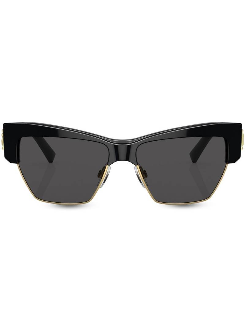 Dolce & Gabbana Eyewear logo-plaque cat-eye sunglasses - Black von Dolce & Gabbana Eyewear