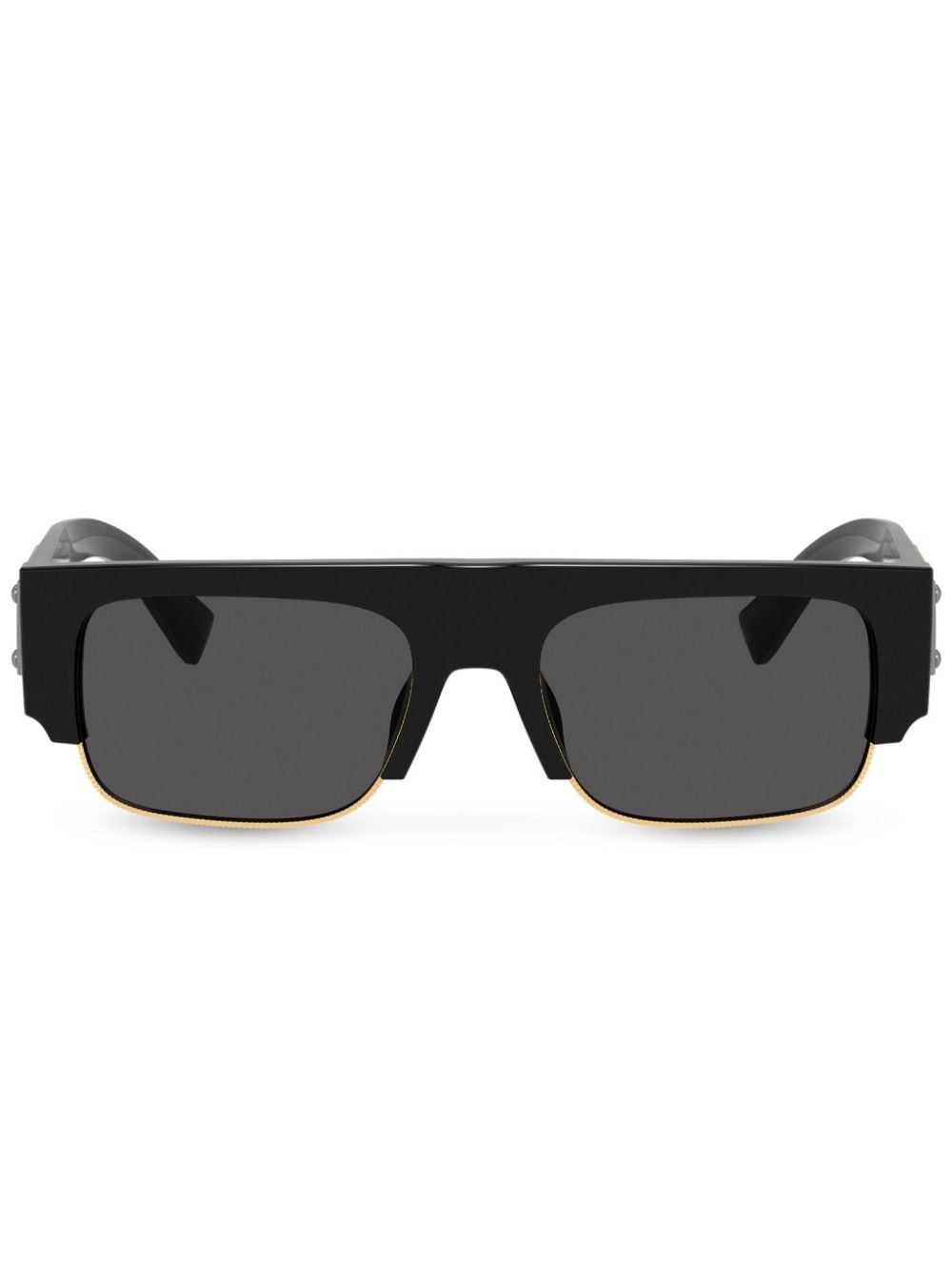 Dolce & Gabbana Eyewear logo-plaque rectangle-frame sunglasses - Black von Dolce & Gabbana Eyewear