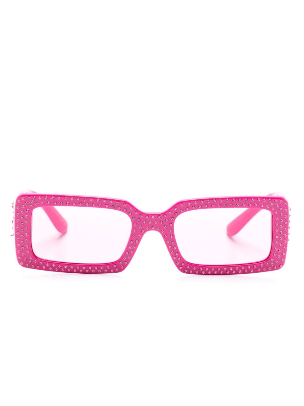 Dolce & Gabbana Eyewear logo-plaque rectangle-frame sunglasses - Pink von Dolce & Gabbana Eyewear