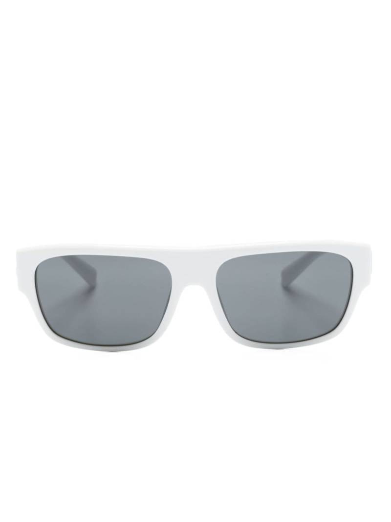 Dolce & Gabbana Eyewear logo-plaque rectangle-frame sunglasses - White von Dolce & Gabbana Eyewear