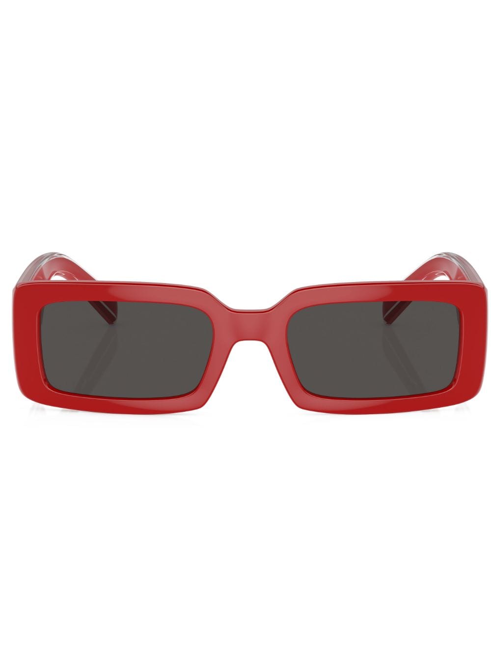 Dolce & Gabbana Eyewear logo-print rectangle-frame sunglasses - Red von Dolce & Gabbana Eyewear