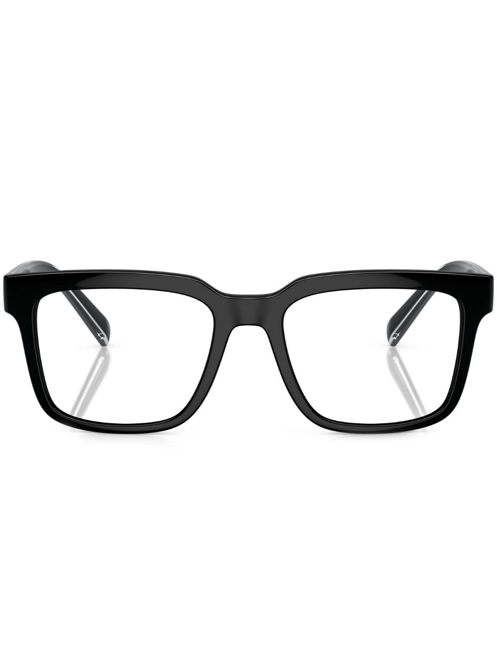 Dolce & Gabbana Eyewear logo-print square-frame glasses - Black von Dolce & Gabbana Eyewear