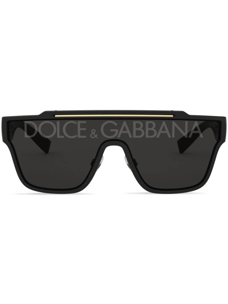 Dolce & Gabbana Eyewear logo-print square-frame sunglasses - Black von Dolce & Gabbana Eyewear