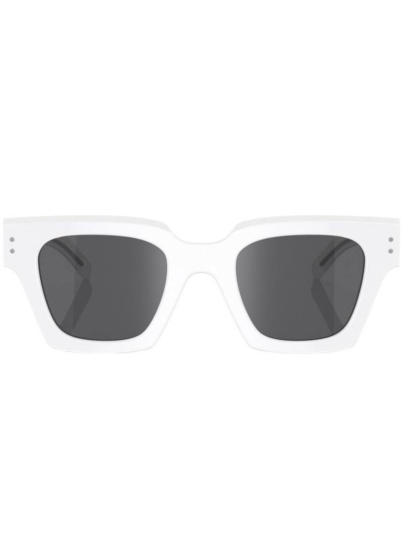 Dolce & Gabbana Eyewear logo-print square-frame sunglasses - White von Dolce & Gabbana Eyewear