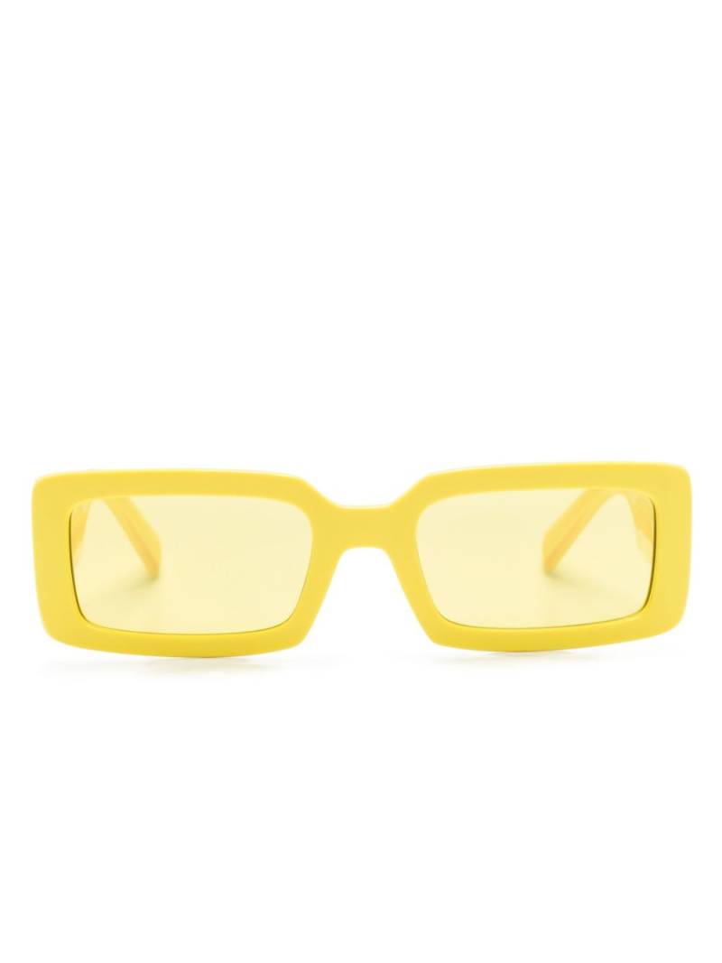 Dolce & Gabbana Eyewear logo-print squared-frame sunglasses - Yellow von Dolce & Gabbana Eyewear