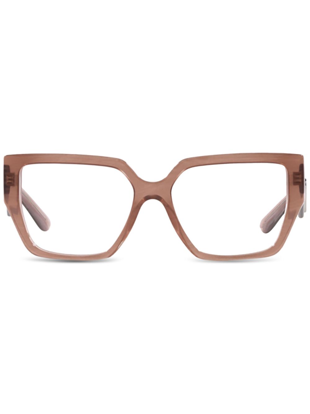 Dolce & Gabbana Eyewear oversized-frame glasses - Brown von Dolce & Gabbana Eyewear