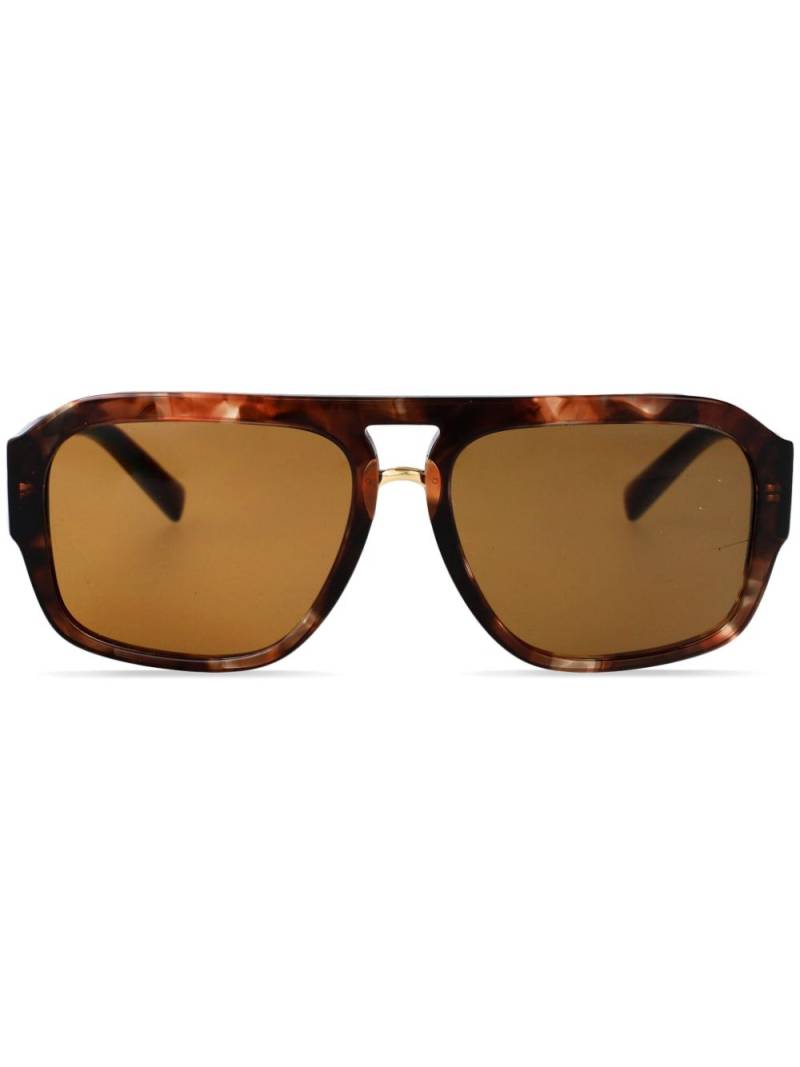 Dolce & Gabbana Eyewear pilot-frame lenses - Brown von Dolce & Gabbana Eyewear