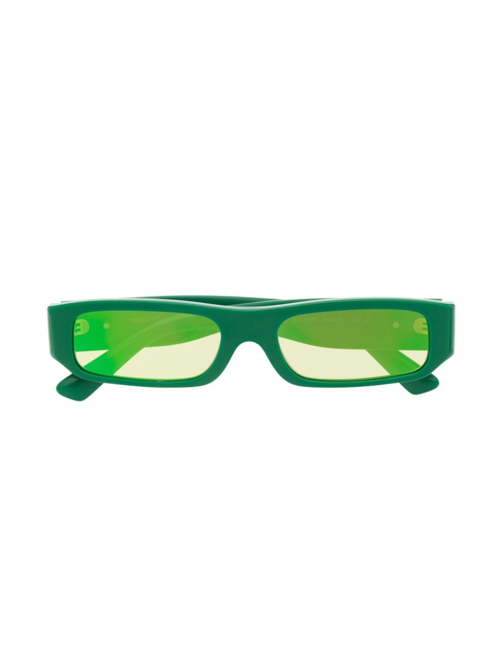 Dolce & Gabbana Eyewear rectangle-frame mirrored sunglasses - Green von Dolce & Gabbana Eyewear