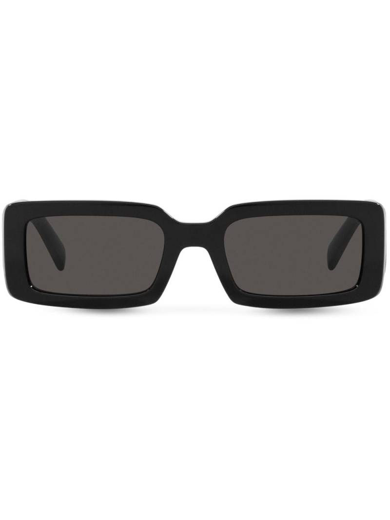 Dolce & Gabbana Eyewear rectangular-frame logo-print sunglasses - Black von Dolce & Gabbana Eyewear