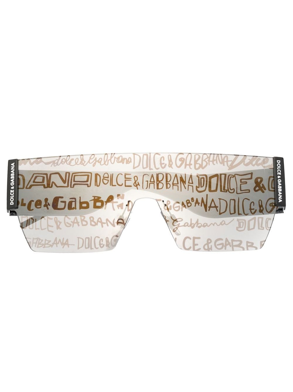 Dolce & Gabbana Eyewear shield-frame lens-decal sunglasses - Black von Dolce & Gabbana Eyewear