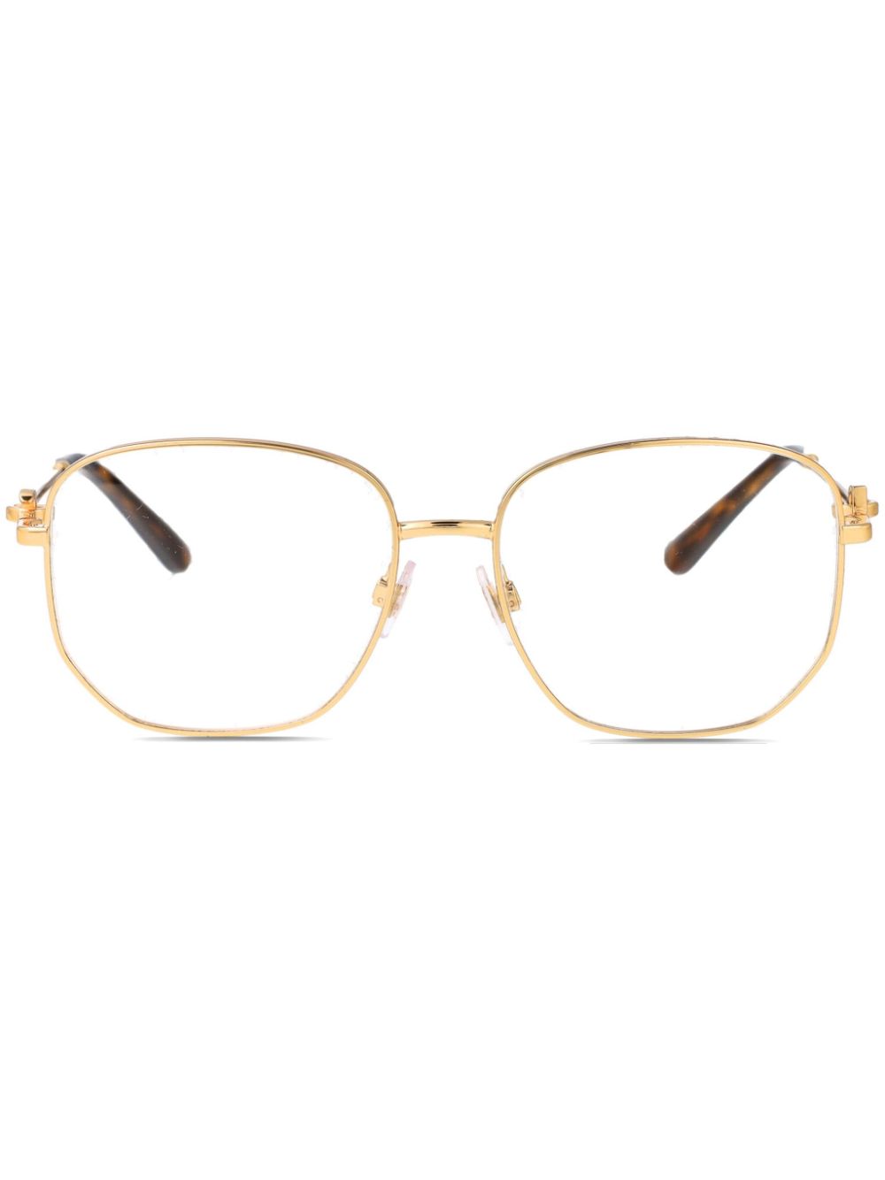 Dolce & Gabbana Eyewear square-frame glasses - Gold von Dolce & Gabbana Eyewear