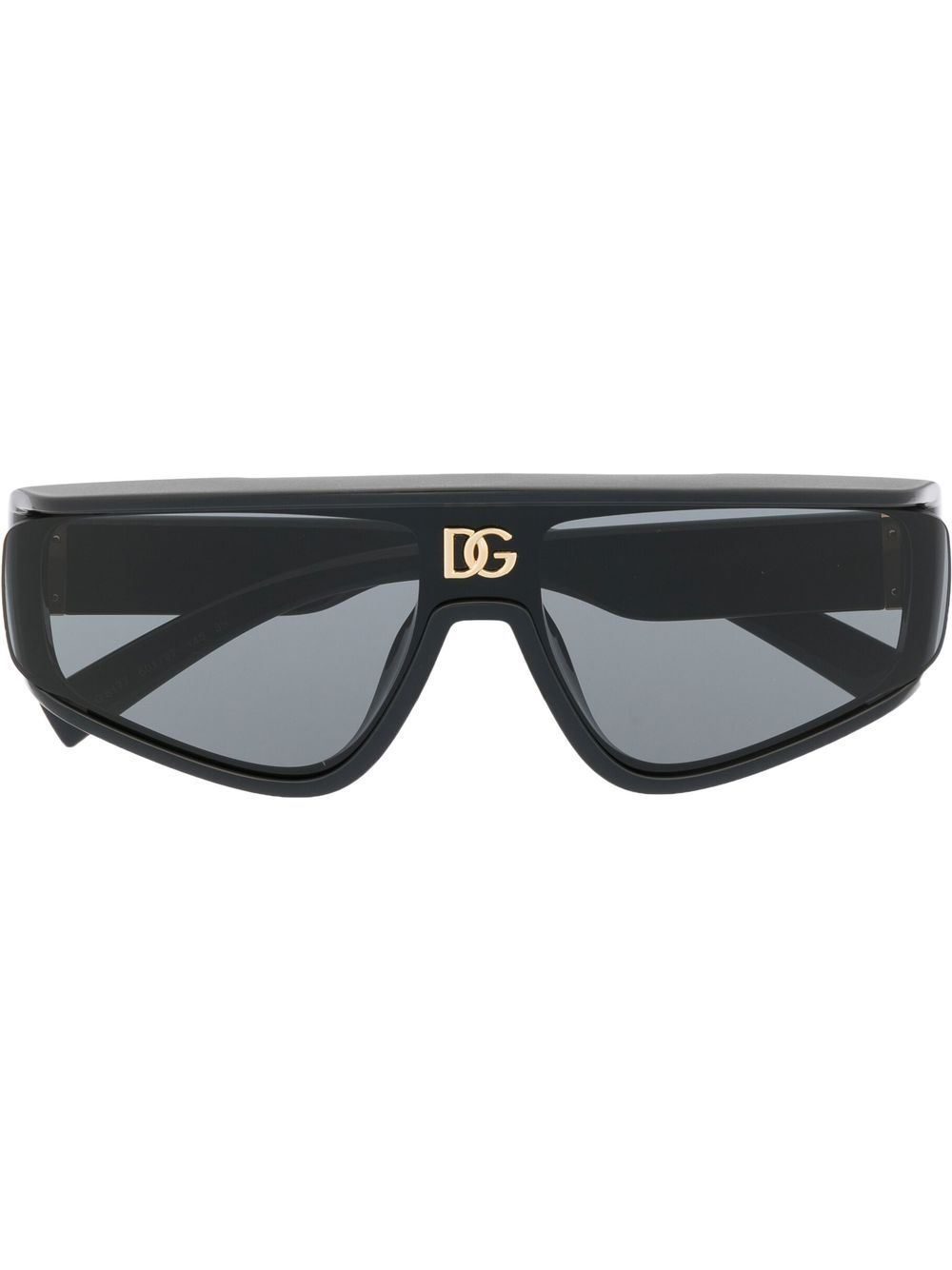 Dolce & Gabbana Eyewear square-frame logo-plaque sunglasses - Black von Dolce & Gabbana Eyewear