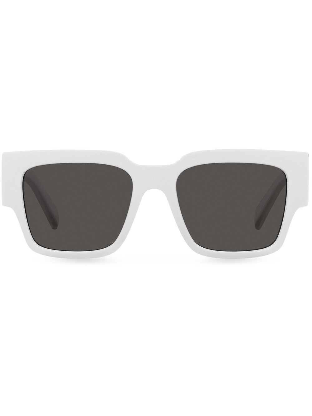 Dolce & Gabbana Eyewear square-frame logo-print sunglasses - White von Dolce & Gabbana Eyewear