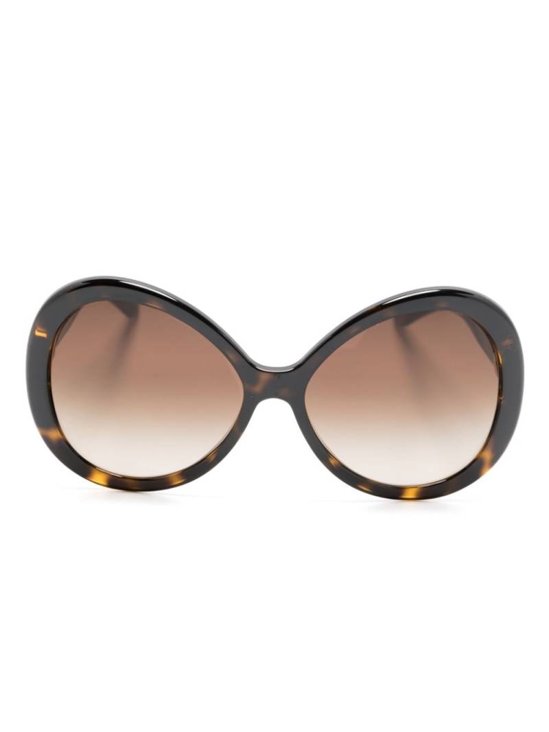 Dolce & Gabbana Eyewear tortoiseshell-effect oversized-frame sunglasses - Brown von Dolce & Gabbana Eyewear