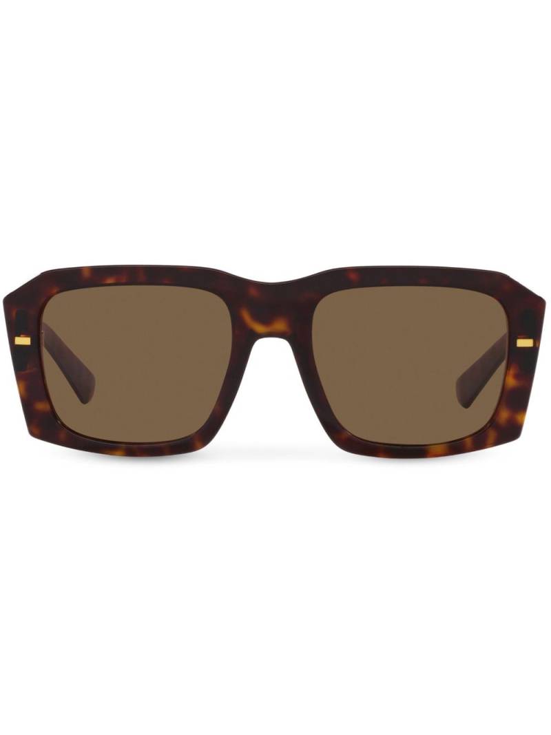 Dolce & Gabbana Eyewear tortoiseshell-effect square-frame sunglasses - Brown von Dolce & Gabbana Eyewear