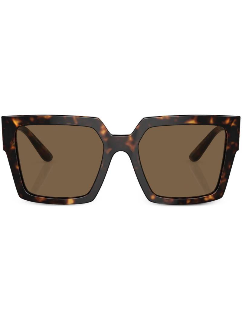 Dolce & Gabbana Eyewear tortoiseshell logo-plaque sunglasses - Green von Dolce & Gabbana Eyewear