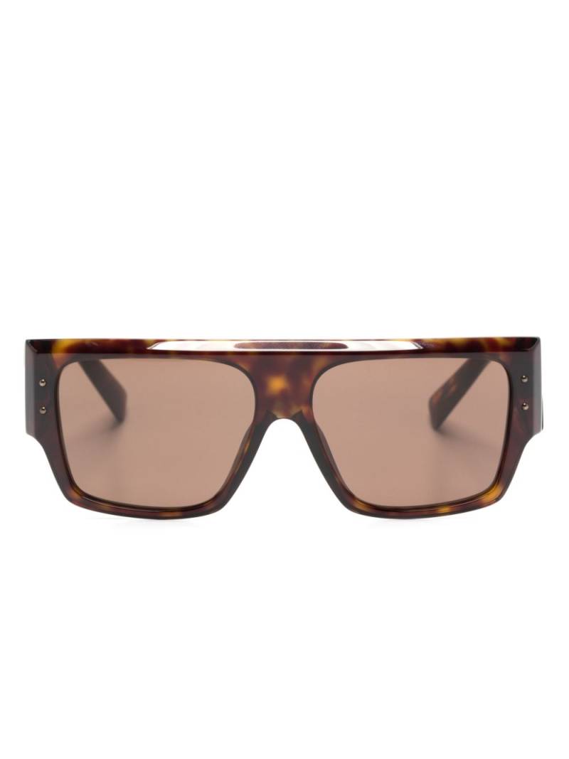 Dolce & Gabbana Eyewear tortoiseshell rectangle-frame sunglasses - Brown von Dolce & Gabbana Eyewear