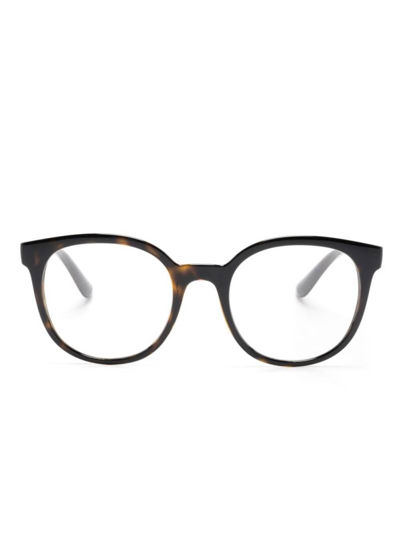 Dolce & Gabbana Eyewear tortoiseshell round-frame glasses - Brown von Dolce & Gabbana Eyewear