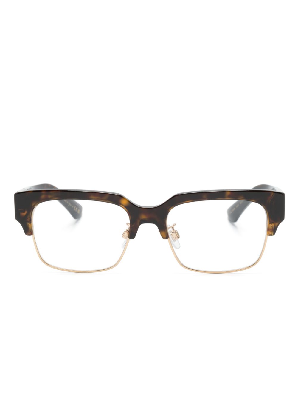 Dolce & Gabbana Eyewear tortoiseshell square-frame glasses - Brown von Dolce & Gabbana Eyewear