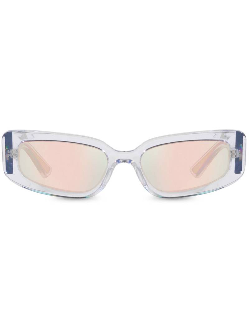 Dolce & Gabbana Eyewear transparent rectangle-frame sunglasses - Neutrals von Dolce & Gabbana Eyewear